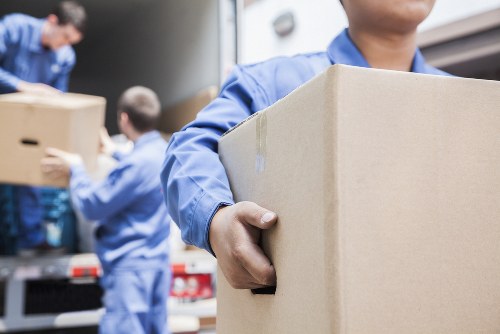Office removals team preparing a Westminster business relocation