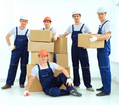 Movers handling a local removal in Westminster streets