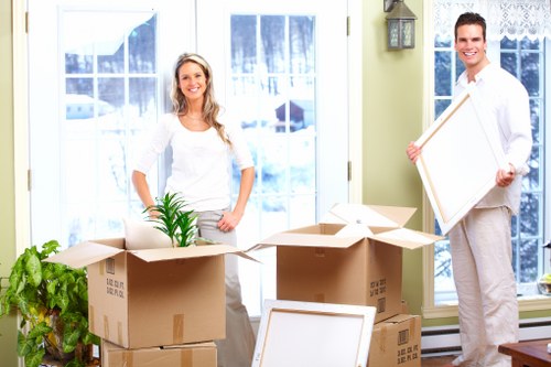 A removal van parked for a central London flat move in Westminster