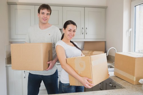 Packing and loading household items for a Westminster move